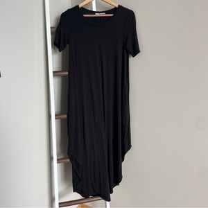 CJLA Black Midi Dress with Pockets